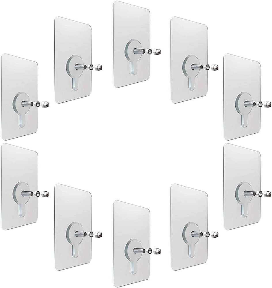 Hook Non-Marking Screw 10Pcs Punch-Free Wall Stickers Home Seamless Nail With Nut And Nut Cap